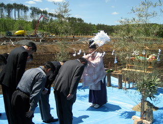 大渡種鶏場・洋野ファームの地鎮祭